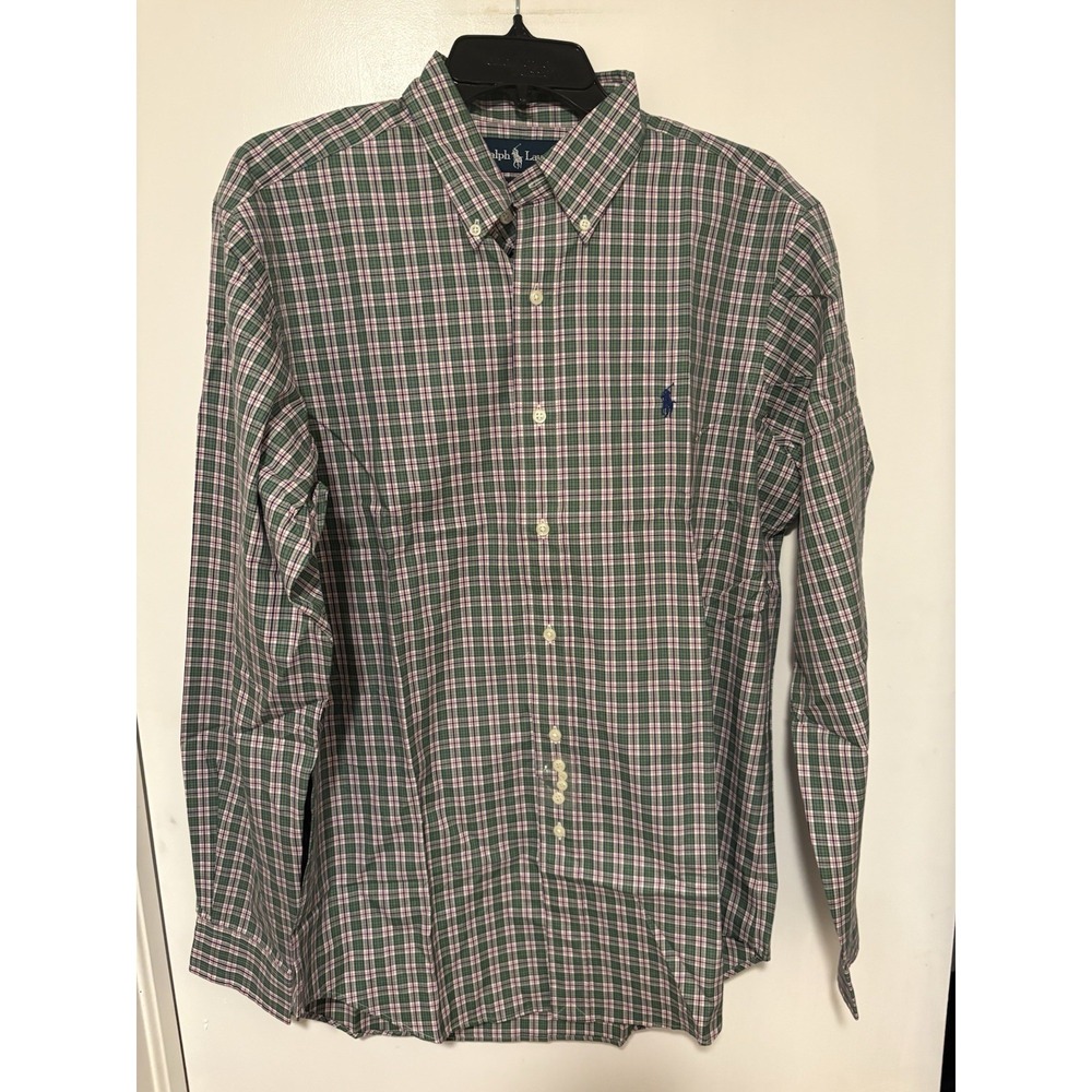 Polo Ralph Lauren Plaid Shirt Men's M Classic Fit Cotton Button Up